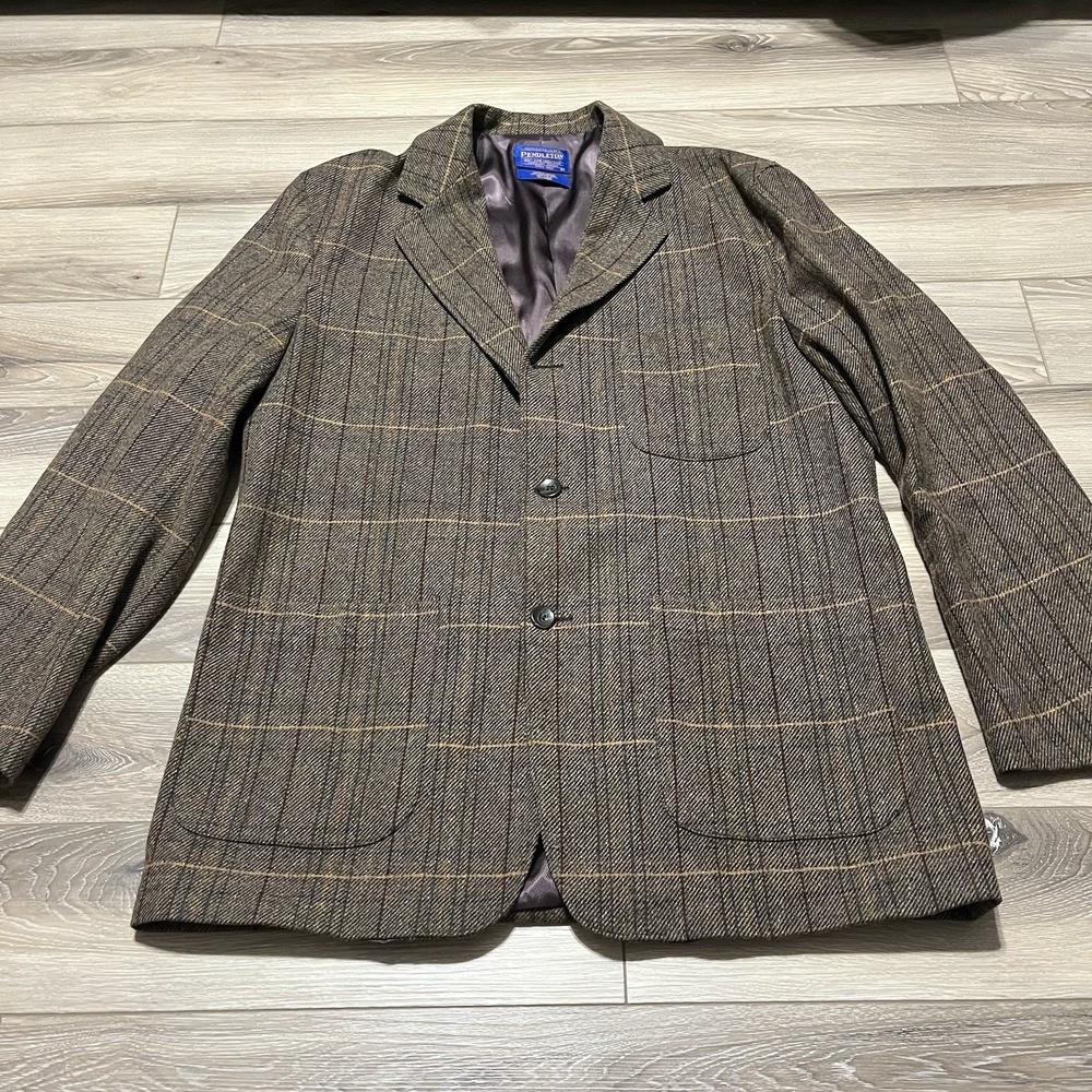 Pendleton‎ Jacket Blazer Mens 100% Virgin Wool (Merino) Size Large 42-44R